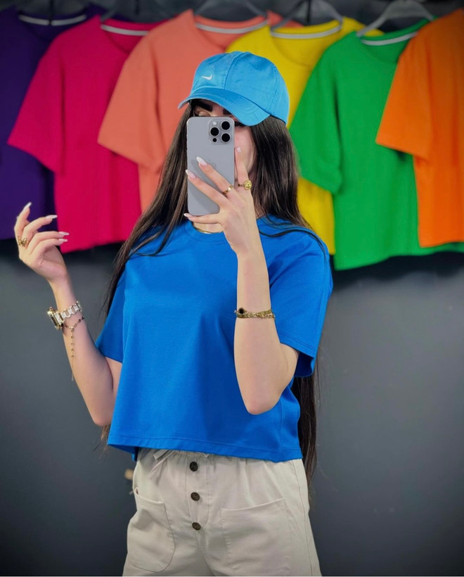 خرید آنلاین کراپ رنگی زنانه