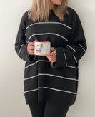 خرید بلوز بافت راه راه